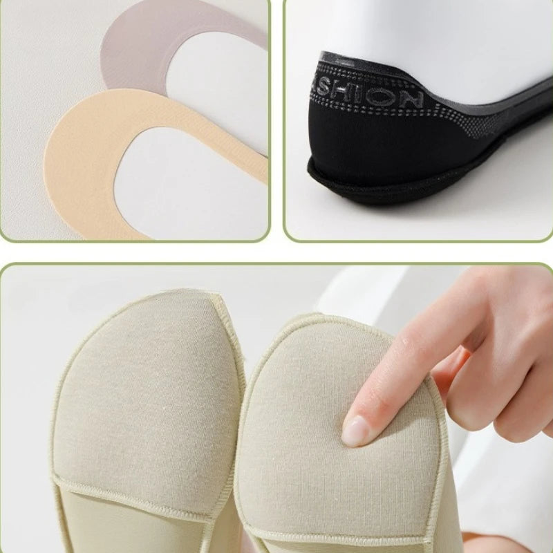 1/2/4 Pairs Women Boat Sock Plantar Fasciitis Shoes Insoles Socks Feet Shock Absorbing Shoe Sole Invisible Non Slip Shoe Pads