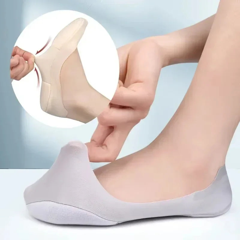 Women Boat Sock Plantar Fasciitis Shoes Insole Socks Non Slip Insoles for Feet Shock Absorbing Shoe Sole Invisible Shoe Pads